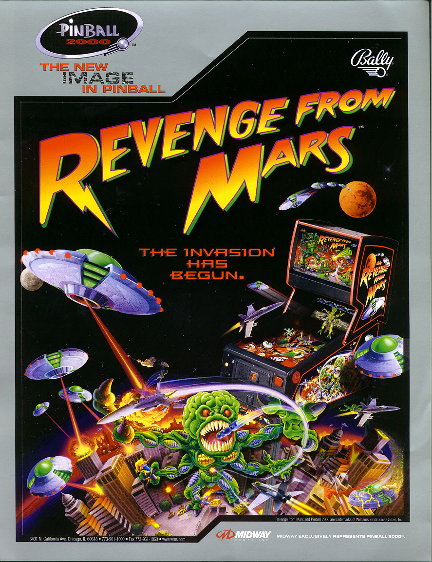 Revenge From Mars pinball at The Waiting Room in St. Louis, MO.